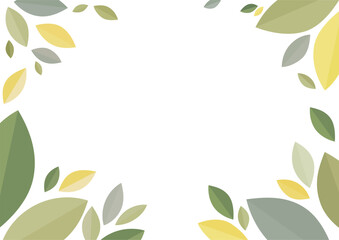 Fototapeta premium A digital illustration of a leafy border on a white background, mother's day illustration