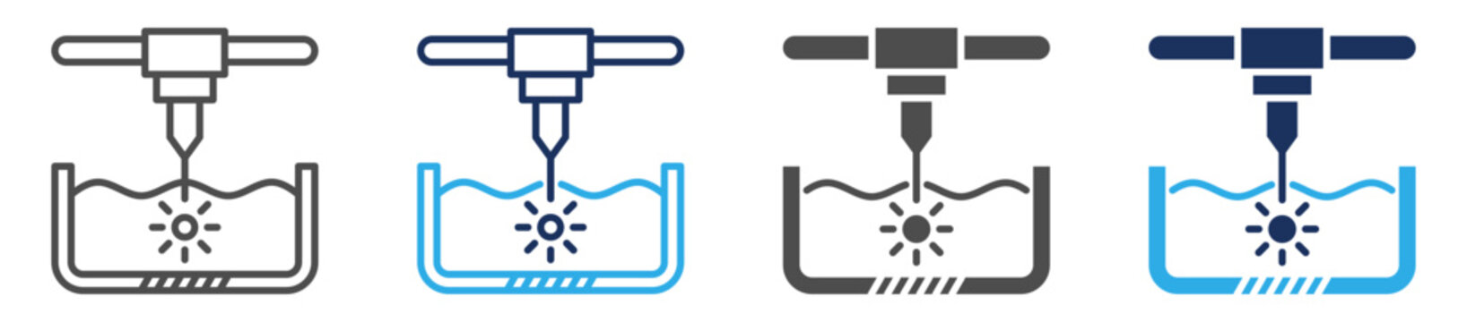 stereolithography icon sheet multi concept
