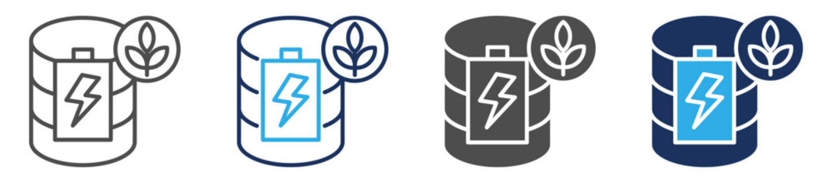 sustainable storage system icon sheet multi concept