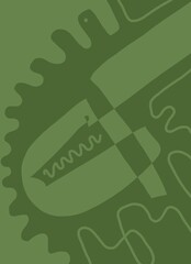 Abstract image for printing. Picture for modern interiors. The picture is painted by hand on a tablet. © neurostructure