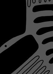 Abstract image for printing. Picture for modern interiors. The picture is painted by hand on a tablet. © neurostructure