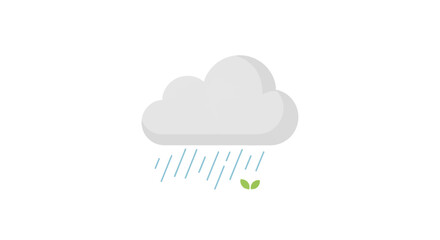 Obraz premium Gray Cloud with Rain Falling Down.