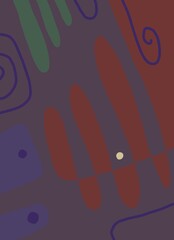 Abstract image for printing. Picture for modern interiors. The picture is painted by hand on a tablet. © neurostructure