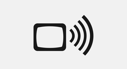 Television Signal Icon Graphic.