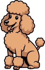 vector illustration of cartoon dog