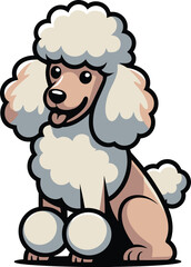 Cute cartoon a illustrator vector Standard Poodle