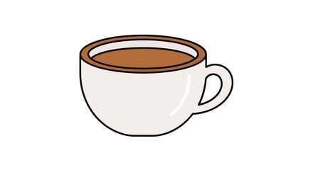 Obraz premium Simple Coffee Cup Illustration Design Element.