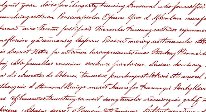 Dense, overlapping handwritten script in cursive forms a complex and illegible textured background with a vintage feel
