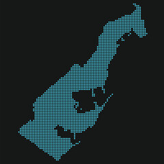 Obraz premium Monaco Light Blue Point Grid Map Black AI4I Strategy Ethical AI Research