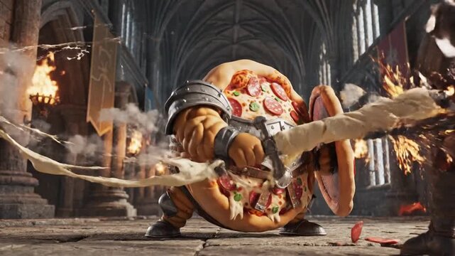 Pizza Knight - A Deliciously Animated Adventure in a Medieval Castle.