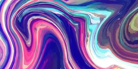 Obraz premium Hand Painted Background With Mixed Liquid Blue, Yellow And Red Paints. Abstract Fluid Acrylic Painting. Marbled Colorful Abstract Background. Liquid Marble Pattern.