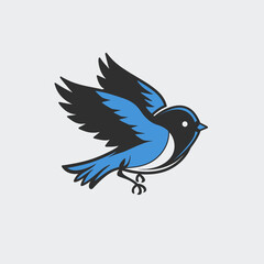 Obraz premium Flying bird vector illustration on white background suitable for design use