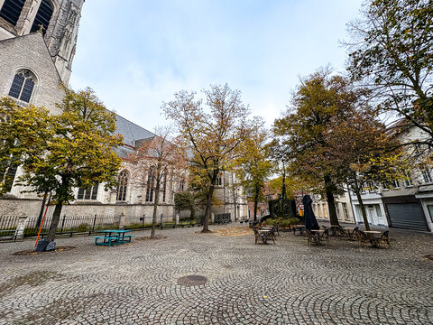 Street view of Kortrijk, Belgium