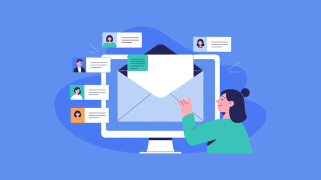 Marketing specialist customizing personalized email campaign with segmented audience tags on monitor, Email targeting and digital marketing strategy concept.