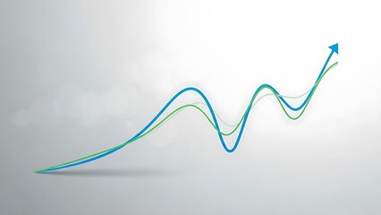 Business Growth Arrow Chart Showing Financial Progress and Success Trends