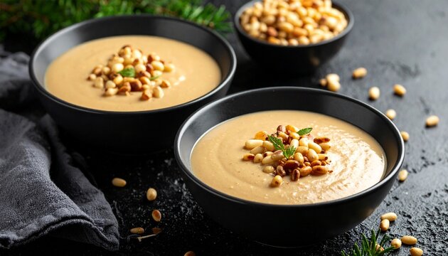Assidat zgougou pine nut cream dessert