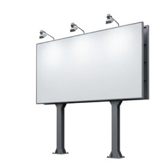 Obraz premium A large, empty billboard standing tall against a plain background. isolated on transparent background