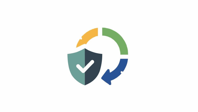 Shield Icon with Checkmark and Arrows.