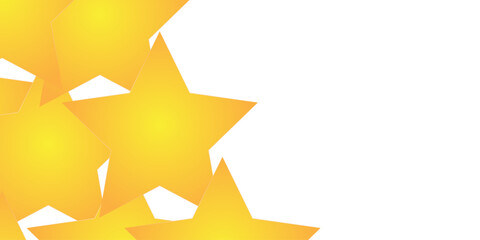 Vector yellow five stars isolated template. Row of five orange stars representing a perfect rating, commonly used in reviews, customer feedback. Yellow star Rating symbol vector.