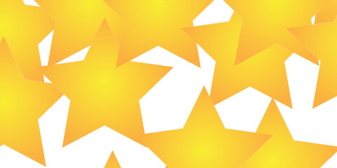 Vector yellow five stars isolated template. Row of five orange stars representing a perfect rating, commonly used in reviews, customer feedback. Yellow star Rating symbol vector.