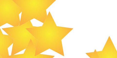 Vector yellow five stars isolated template. Row of five orange stars representing a perfect rating, commonly used in reviews, customer feedback. Yellow star Rating symbol vector.