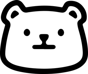 Fototapeta premium Illustration of a bear with a wacky facial expression