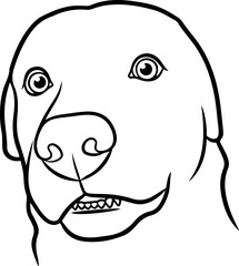 Illustration of a dog with a confused facial expression