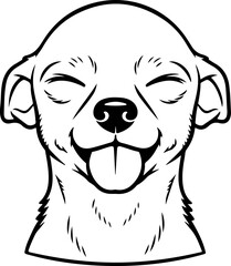Illustration of a dog with a wacky facial expression