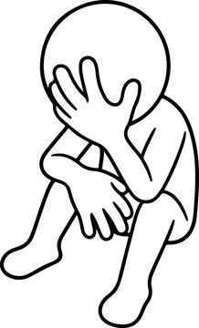 Illustration of an emoji with a problematic expression