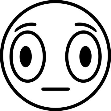 Illustration of an emoji with a shocked facial expression
