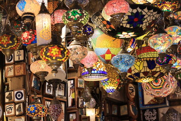 Colorful Lamps inside a Shop in a Cairo's Souq © Marco Benedetti