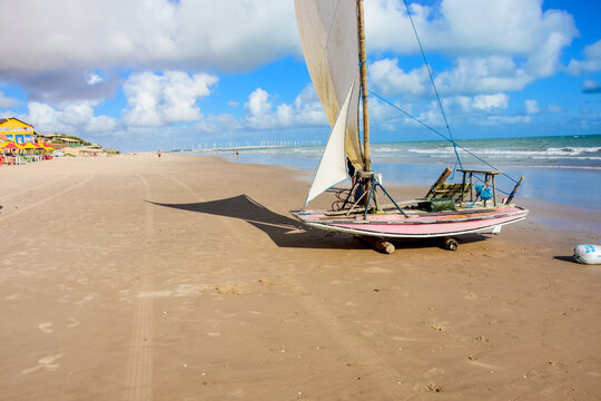 jangada na areia