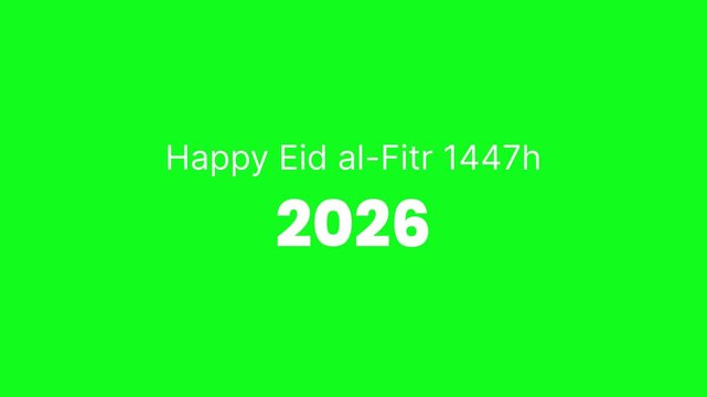 happy eid al-fitr 1447h greenscreen