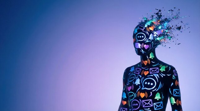 Digital Overload And Social Media Anxiety Concept