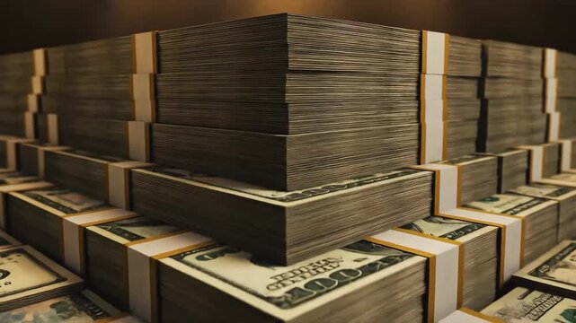 Currency notes forming a solid base foundation