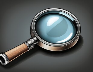 classic magnifying glass with a sleek handle