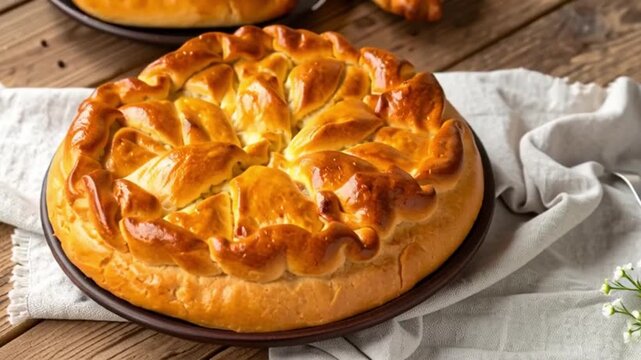 Pirog (gef&uuml;llter Hefekuchen)
