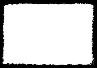 Obraz premium Grunge distressed frame with transparent background. Ideal for posters, photo borders, overlays, branding, flyers, album covers and vintage graphic design.