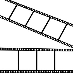 Vintage hand drawn film strip frames background design concept