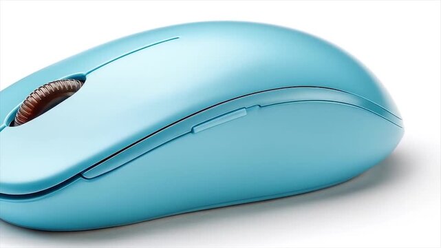 Modern wireless computer mouse isolated on white background for design