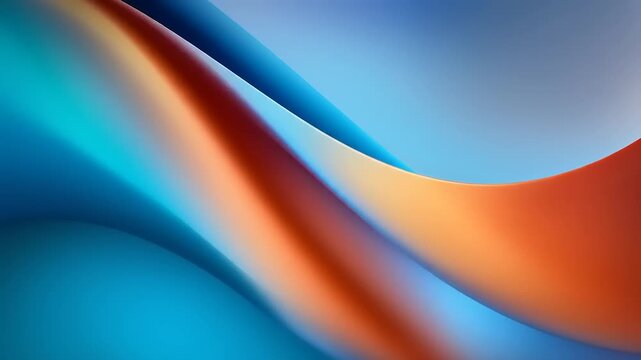 Abstract flowing waves of blue orange and purple colors create a mesmerizing background.