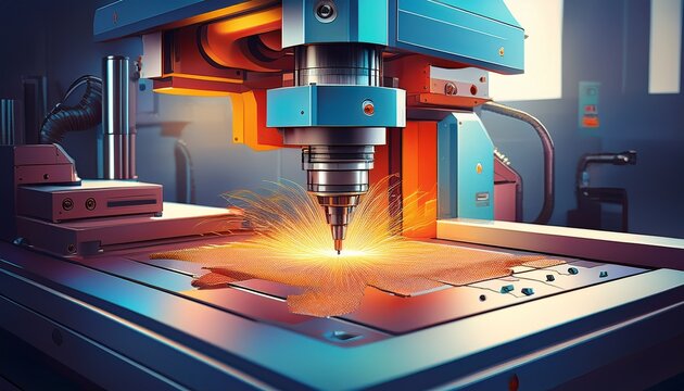 modern programmable metalworking cnc multifunctional milling drilling grinding tool automatic machine industrial concept background