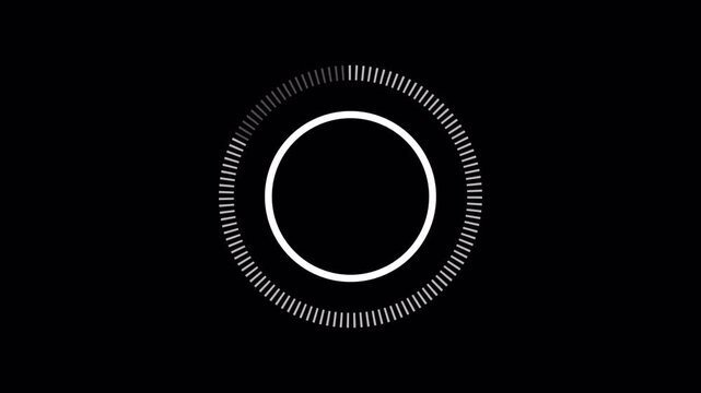 5 to 0 Second Circle Countdown Animation, 4K Timer with Alpha Channel on Black background. 4k video animation seamless loop