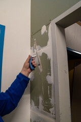 Wall Repair with Peeling Paint and Spackle