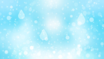 深海のきらめく背景デザイン（アクアブルー）：幻想的なアクアブルーのグラデーションに、きらめく光の粒と柔らかな光を重ねた海を想わせる背景デザイン。ファンタジー系グッズ、100均文具、エコバッグ、ラッピングペーパーなど幅広い用途に使える上品で夢のある背景素材。