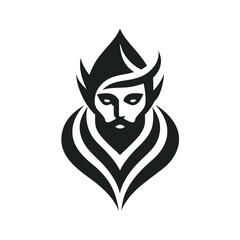 A minimalist image featuring a purple abstract shape against a pure white background