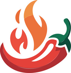 Dynamic fiery flame vector illustration with gradient swirls for energy, passion, and success flat design