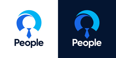 Simple creative Leadership logo design template illustration. People logo. Job design graphic vector. Symbol, icon, creative. © Crelaba_Std