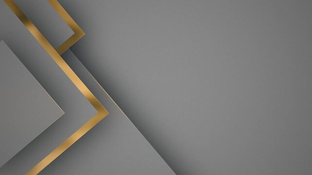 Modern gold and gray geometric corner design minimalist luxury backdrop texture
