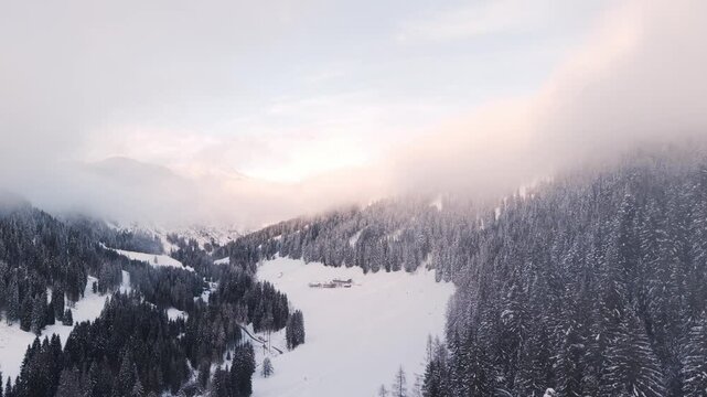 Italian mountain in the winter 